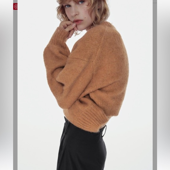 ZARA CROPPED KNIT SWEATER - Picture 4 of 7